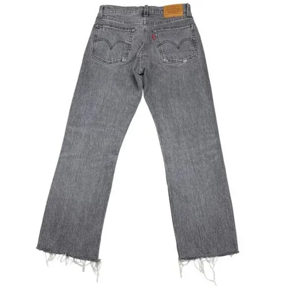 LEVI'S Premium Wedgie StraIght Fit Jean Women's Jean Size 24 Cabo Smoke Grey - Picture 4 of 9